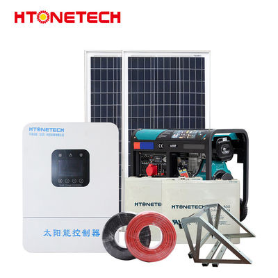 Htonetech 20kw Solar System Complete Kit off Grid China 30kwh 40kwh 50kwh 99kwh Solar Panels All Black