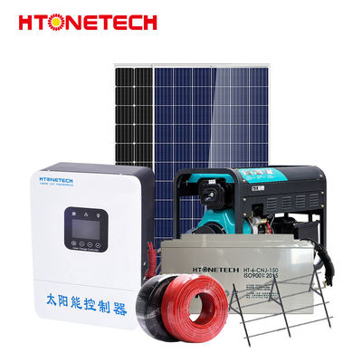 Htonetech 20kw Solar System Complete Kit off Grid China 30kwh 40kwh 50kwh 99kwh Solar Panels All Black